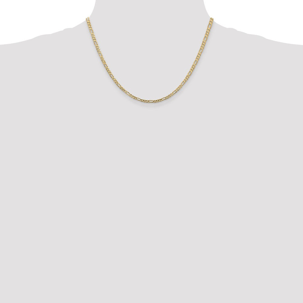 Concave Open Figaro with Lobster Clasp Chain - WBC