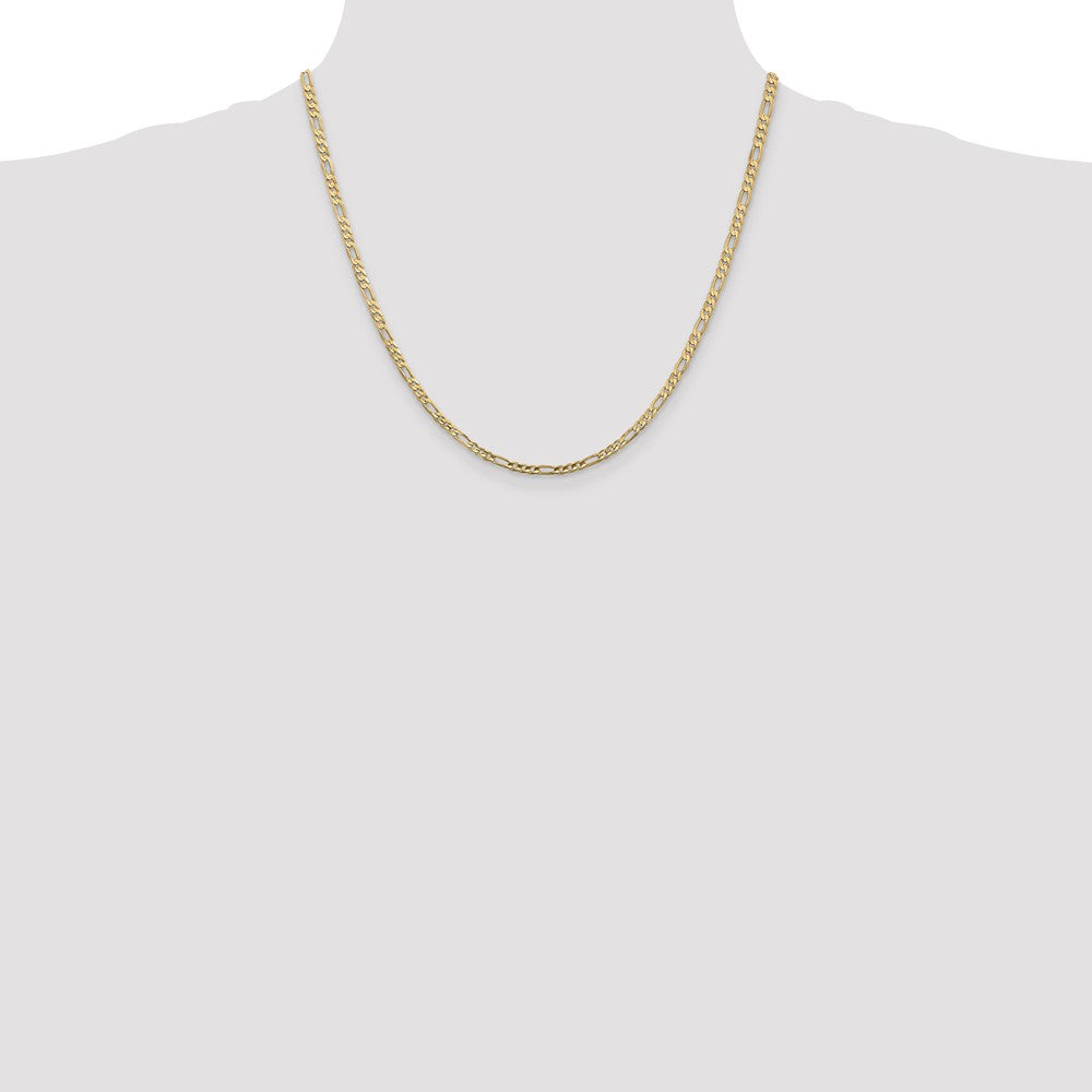 Concave Open Figaro with Lobster Clasp Chain - WBC