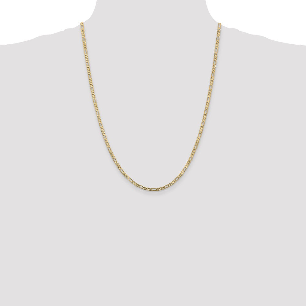 Concave Open Figaro with Lobster Clasp Chain - WBC