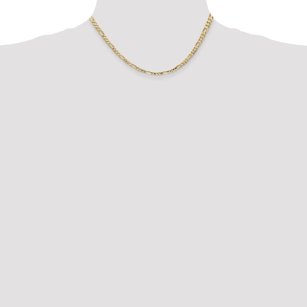 Concave Open Figaro with Lobster Clasp Chain - WBC