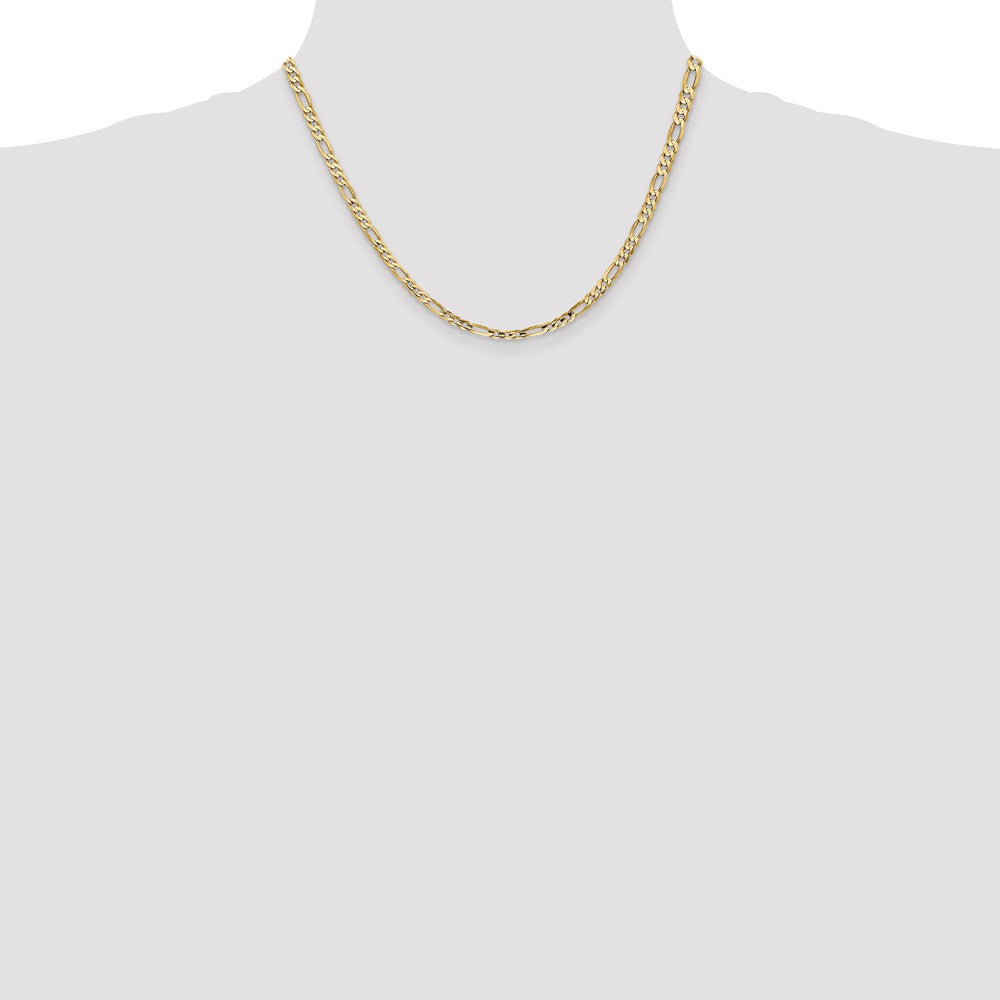 Concave Open Figaro with Lobster Clasp Chain - WBC