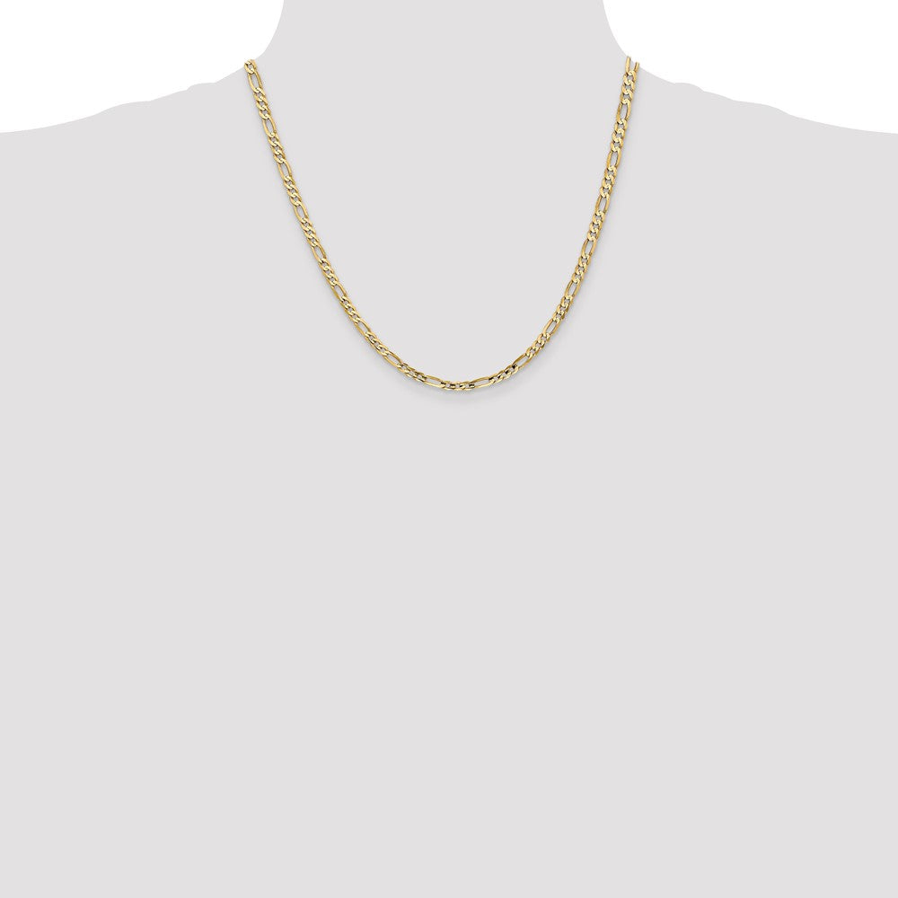 Concave Open Figaro with Lobster Clasp Chain - WBC
