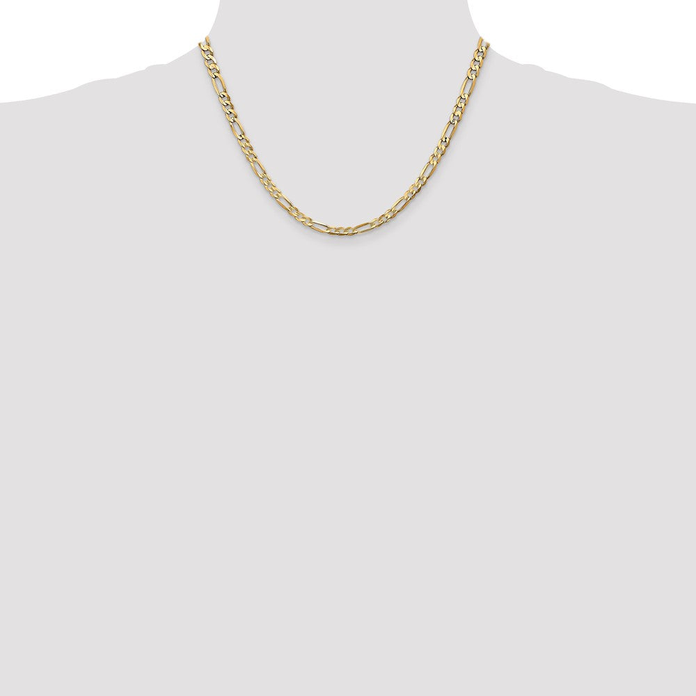 Concave Open Figaro with Lobster Clasp Chain - WBC