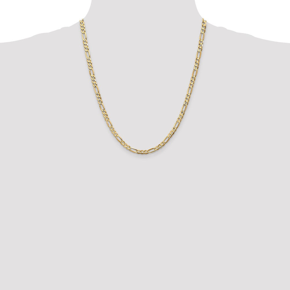Concave Open Figaro with Lobster Clasp Chain - WBC