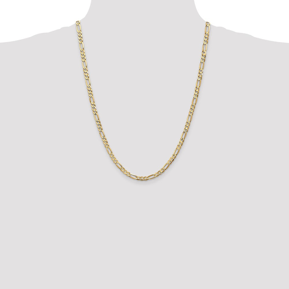 Concave Open Figaro with Lobster Clasp Chain - WBC