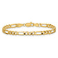 Concave Open Figaro with Lobster Clasp Bracelet - WBC
