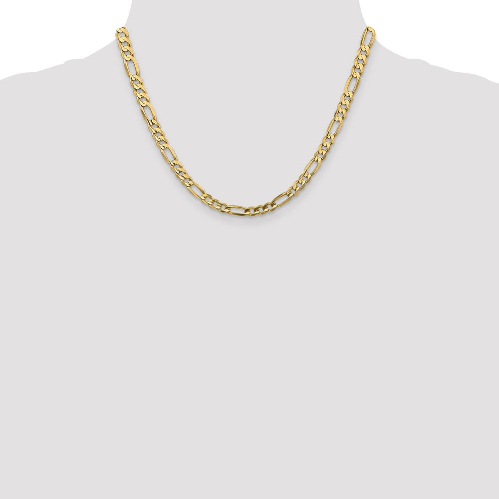 Concave Open Figaro with Lobster Clasp Chain - WBC