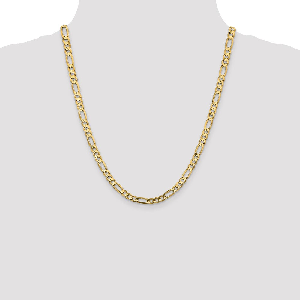 Concave Open Figaro with Lobster Clasp Chain - WBC