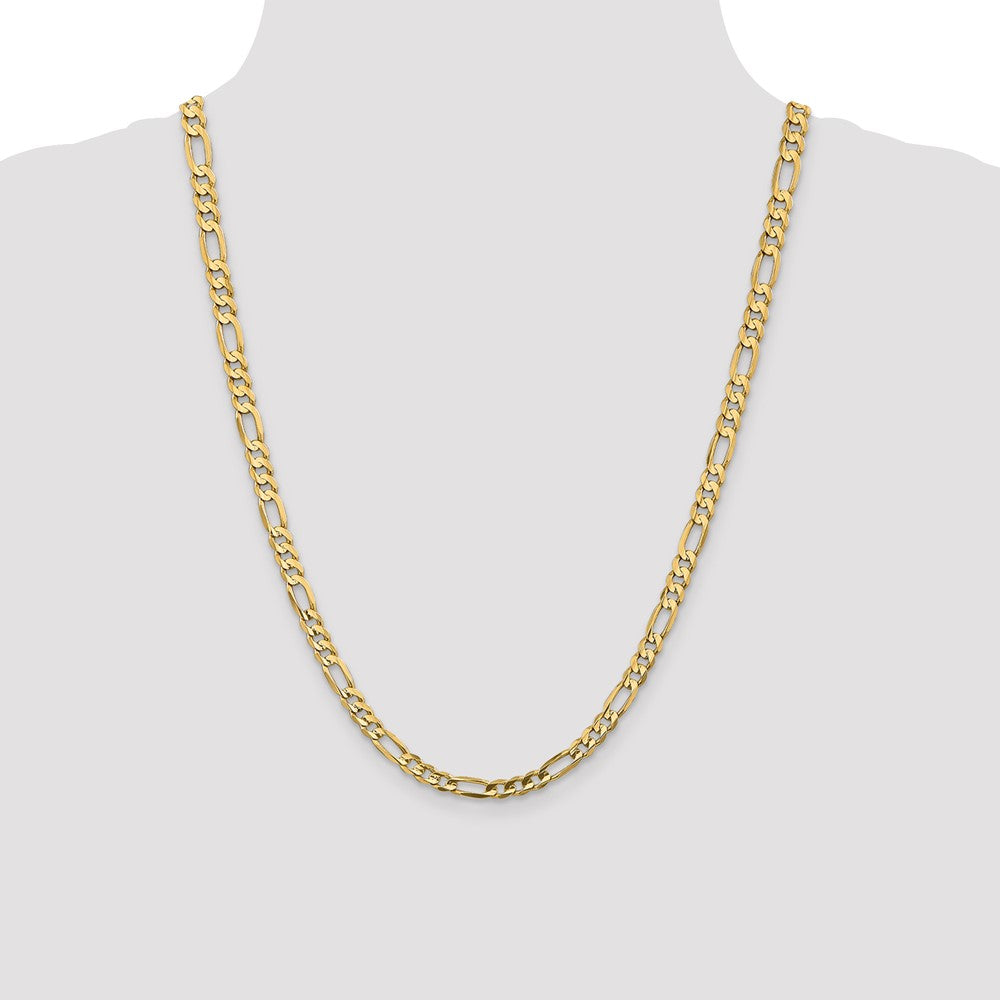 Concave Open Figaro with Lobster Clasp Chain - WBC