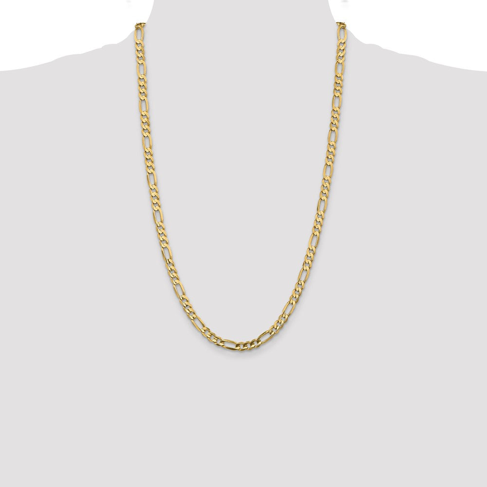 Concave Open Figaro with Lobster Clasp Chain - WBC