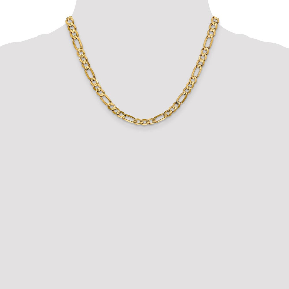 Concave Open Figaro with Lobster Clasp Chain - WBC