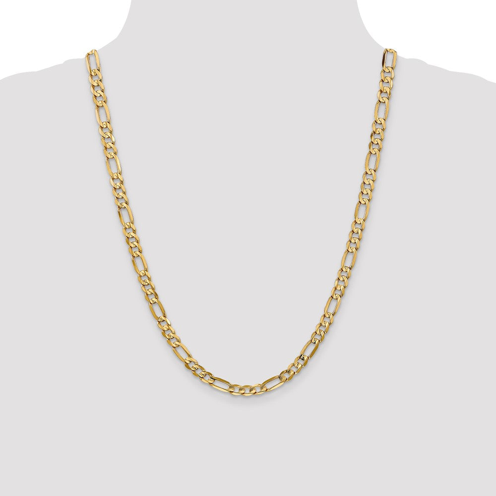 Concave Open Figaro with Lobster Clasp Chain - WBC