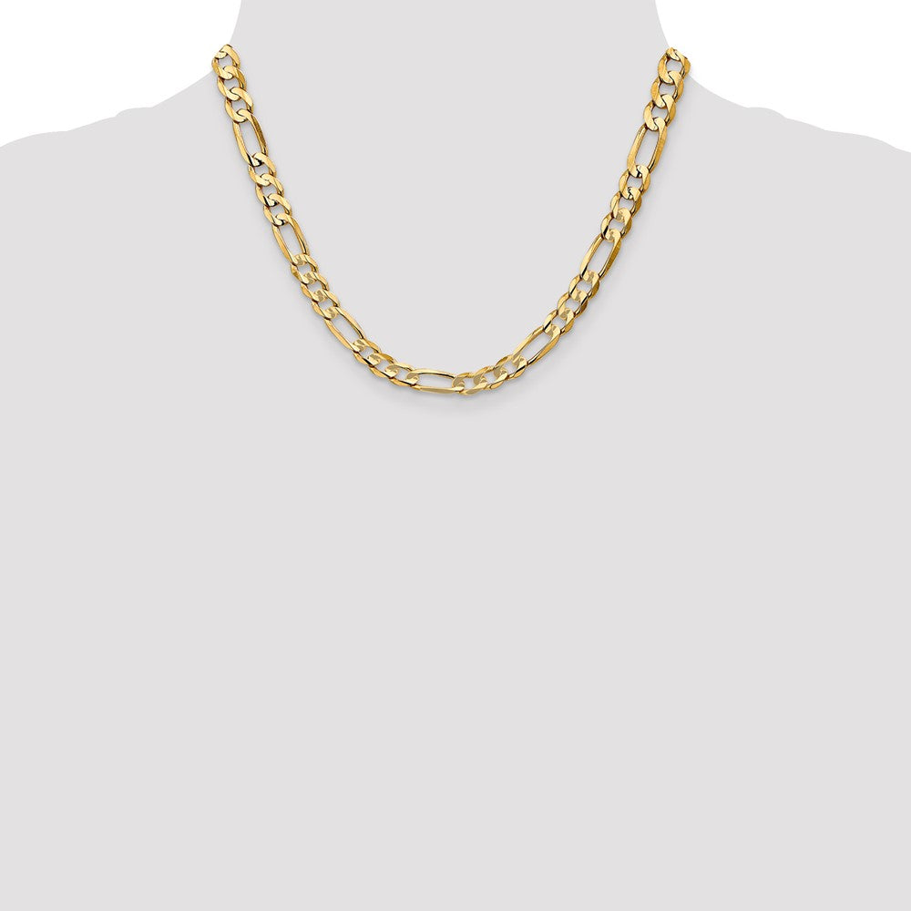 Concave Open Figaro with Lobster Clasp Chain - WBC
