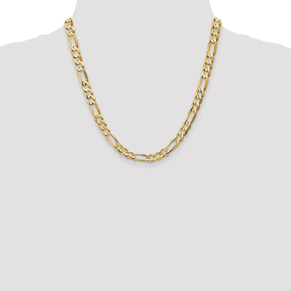 Concave Open Figaro with Lobster Clasp Chain - WBC