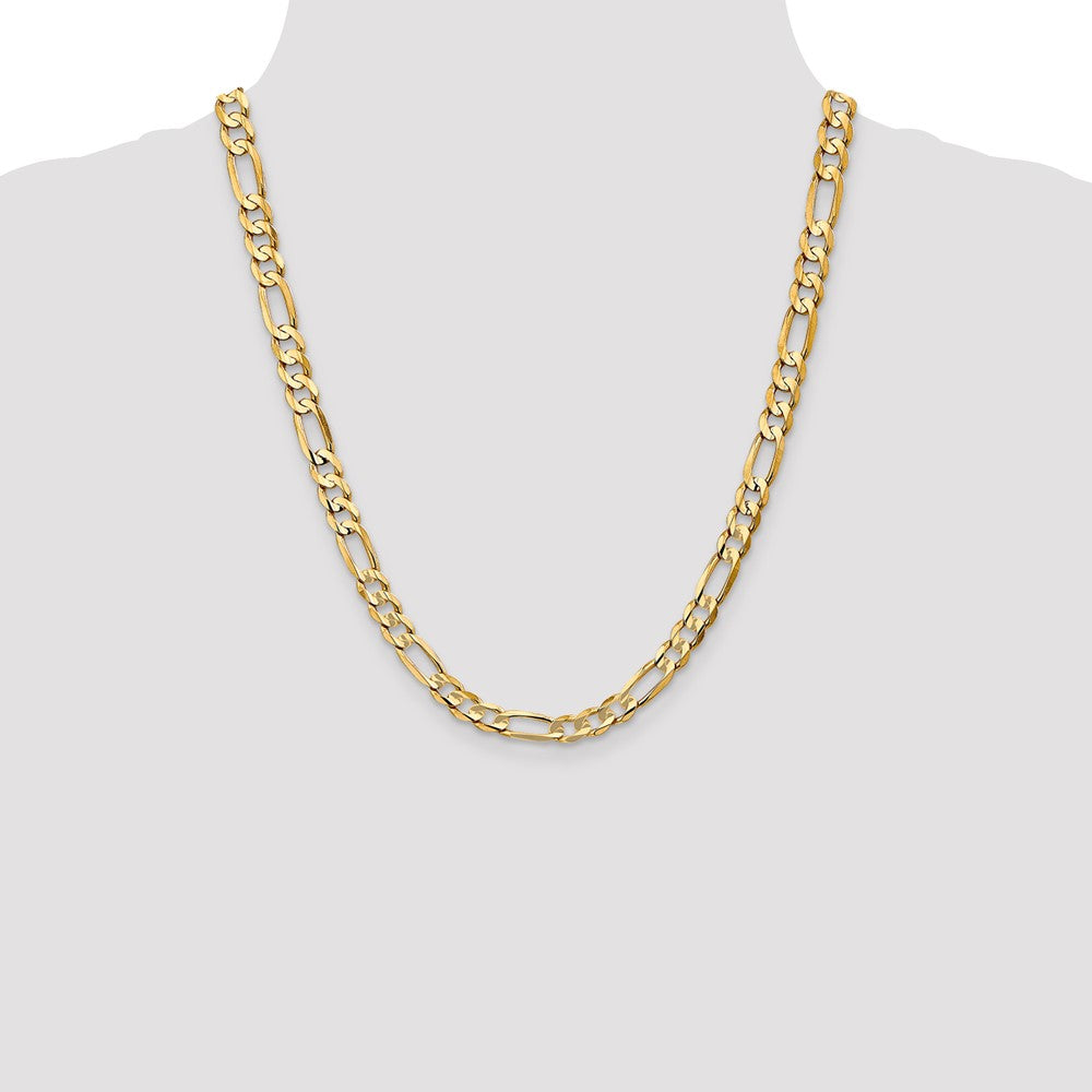 Concave Open Figaro with Lobster Clasp Chain - WBC
