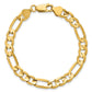Concave Open Figaro with Lobster Clasp Bracelet - WBC