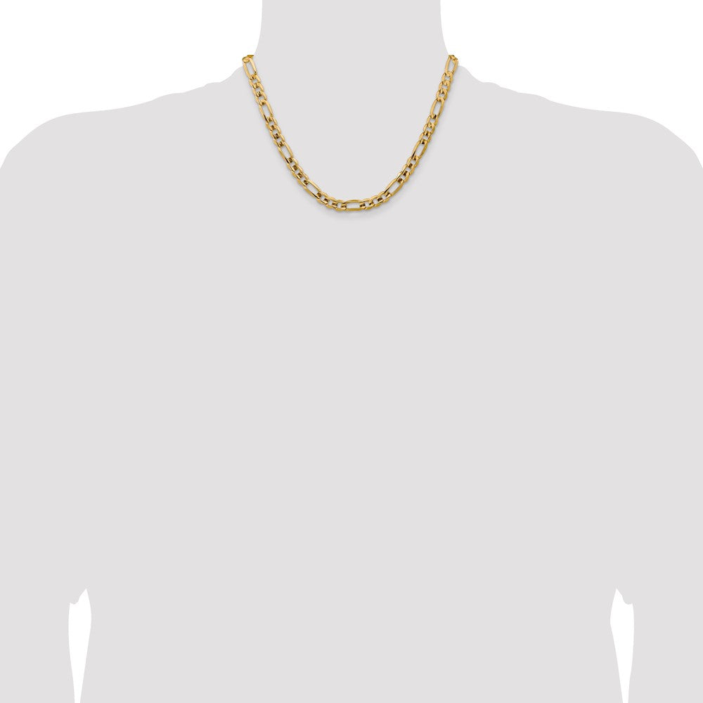 Concave Open Figaro with Lobster Clasp Chain - WBC