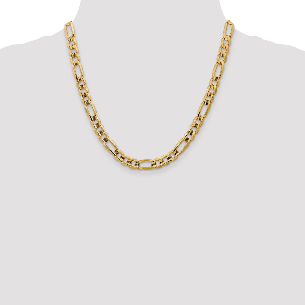 Concave Open Figaro with Lobster Clasp Chain - WBC