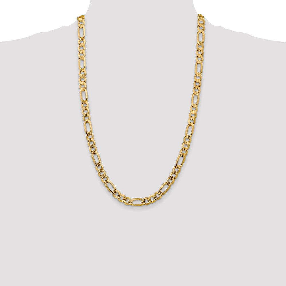 Concave Open Figaro with Lobster Clasp Chain - WBC