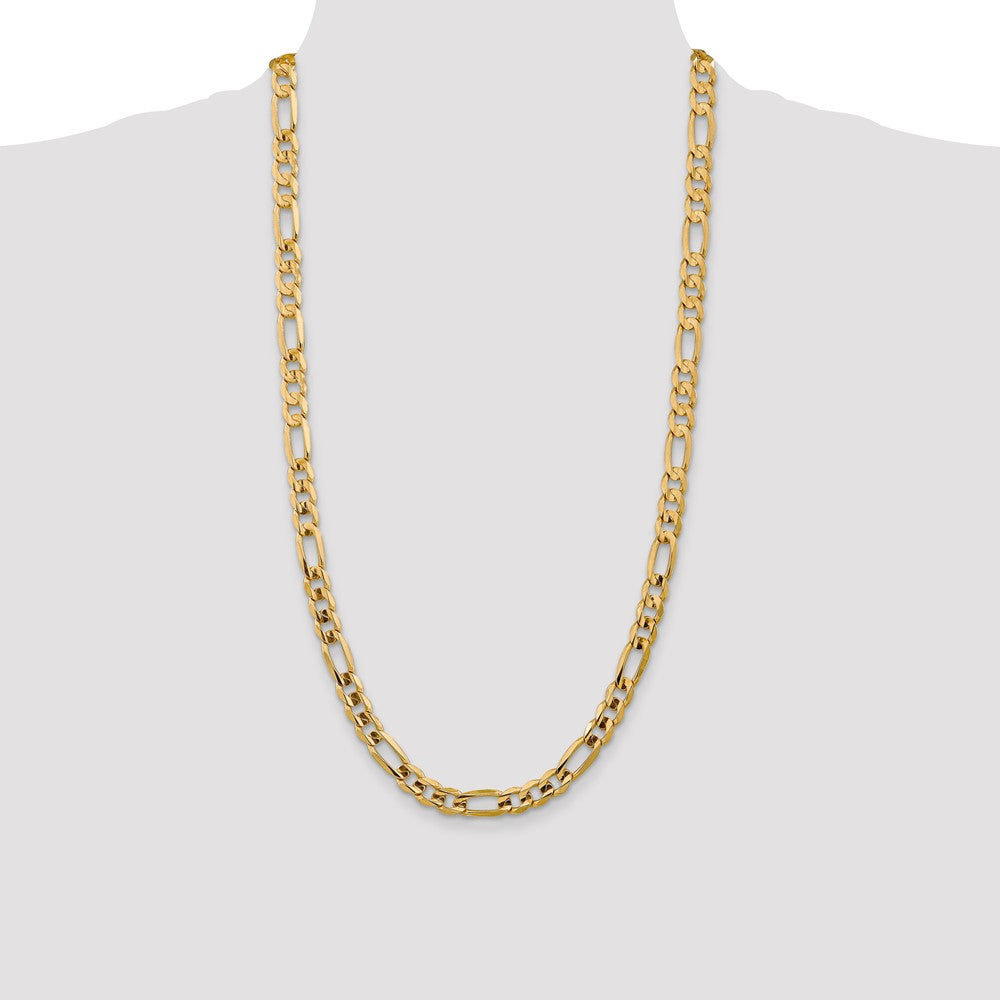 Concave Open Figaro with Lobster Clasp Chain - WBC