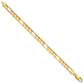 Concave Open Figaro with Lobster Clasp Chain - WBC