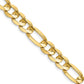Concave Open Figaro with Lobster Clasp Chain - WBC