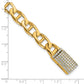 Hand-polished Anchor Link 1.5 carat Diamond Clasp Bracelet - WBC