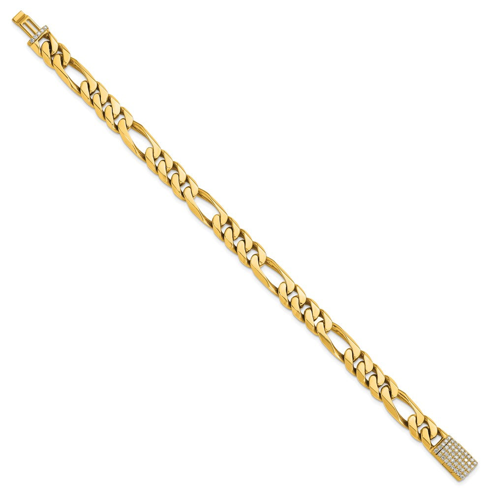 Hand-polished Figaro Link 1.65 carat Diamond Clasp Bracelet - WBC