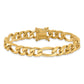 Hand Polished Figaro Link with Box Catch Clasp Bracelet - WBC