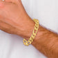 Hand Polished Figaro Link with Box Catch Clasp Bracelet - WBC