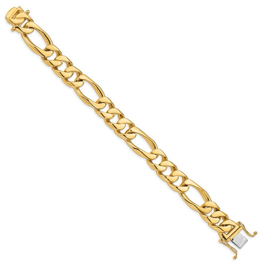 Hand Polished Figaro Link with Box Catch Bracelet - WBC