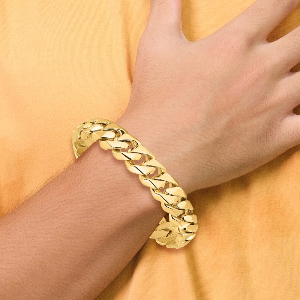Hand Polished Fancy Traditional Link with Box Catch Clasp Bracelet - WBC