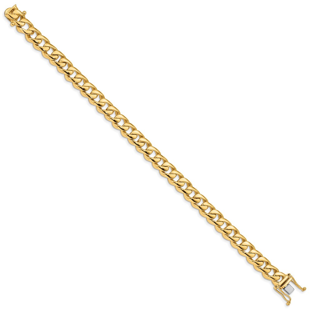 Hand Polished Rounded Curb Link with Box Catch Clasp Bracelet - WBC