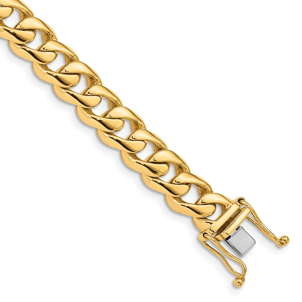 Hand Polished Rounded Curb Link with Box Catch Clasp Bracelet - WBC