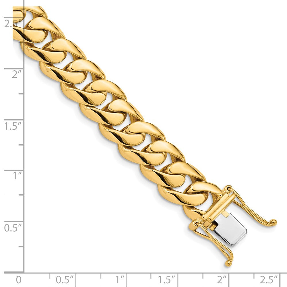 Hand Polished Rounded Curb Link with Box Catch Clasp Bracelet - WBC