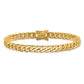 Hand Polished Flat Beveled Curb Link with Box Catch Clasp Bracelet - WBC