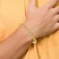 Hand Polished Flat Beveled Curb Link with Box Catch Clasp Bracelet - WBC