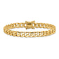 Hand Polished Flat Beveled Curb Link with Box Catch Clasp Bracelet - WBC