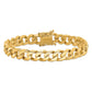 Hand Polished Flat Beveled Curb Link with Box Catch Clasp Bracelet - WBC