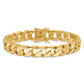 Hand Polished Flat Beveled Curb Link with Box Catch Clasp Bracelet - WBC