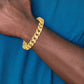 Hand Polished Flat Beveled Curb Link with Box Catch Clasp Bracelet - WBC