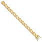 Hand Polished Flat Beveled Curb Link with Box Catch Clasp Bracelet - WBC