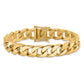 Hand Polished Flat Beveled Curb Link with Box Catch Clasp Bracelet - WBC