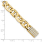 Hand-polished Anchor Link 1.5 carat Diamond Clasp Bracelet - WBC