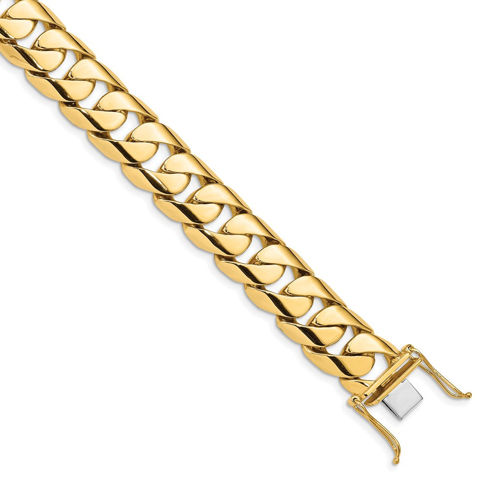 Hand Polished Rounded Curb Link with Box Catch Clasp Bracelet - WBC