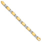 Two-tone Hand Polished Fancy Link with Fancy Lobster Clasp Bracelet - WBC