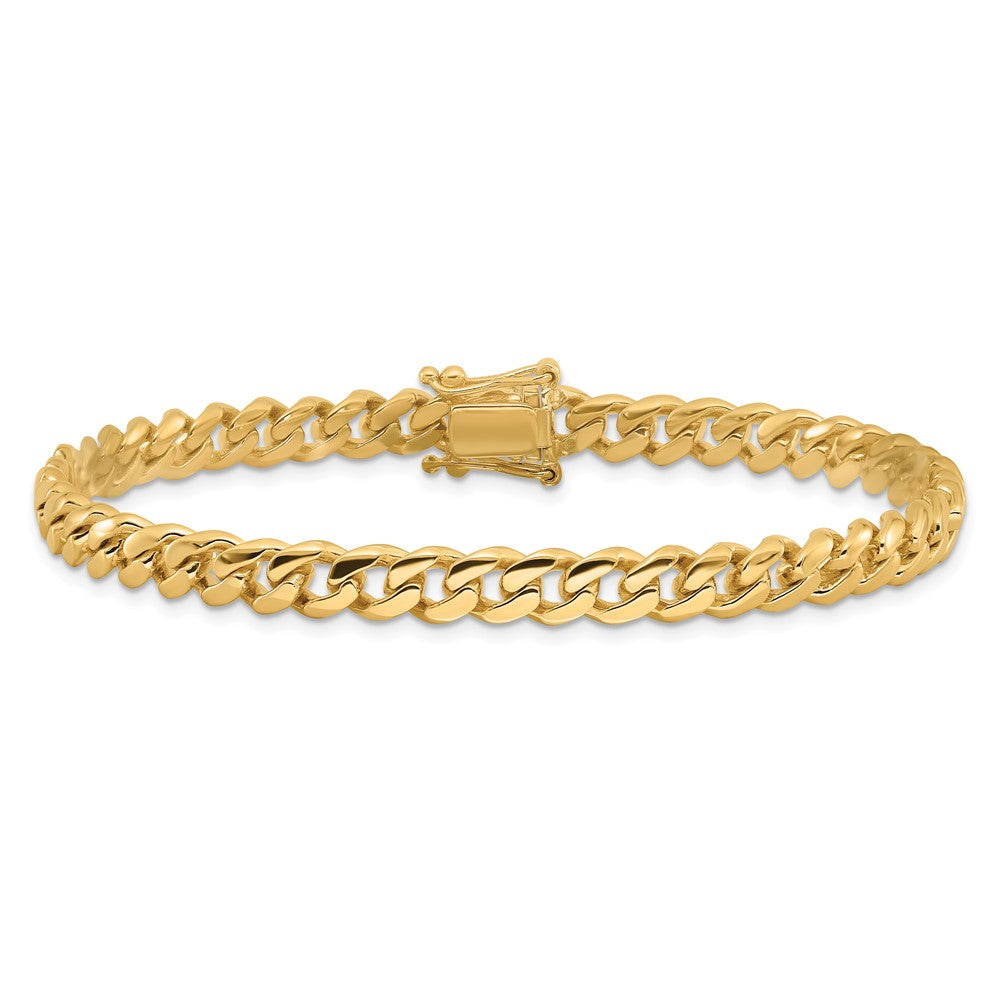 Hand Polished Miami Cuban Link with Box Catch Clasp Bracelet - WBC