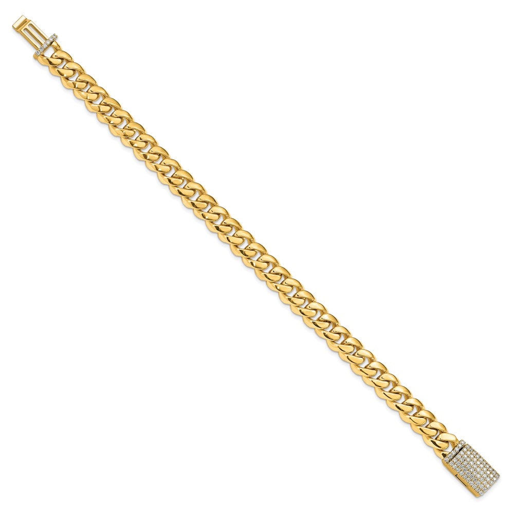 Hand-polished Miami Cuban Link 1.55 carat Diamond Clasp Bracelet - WBC