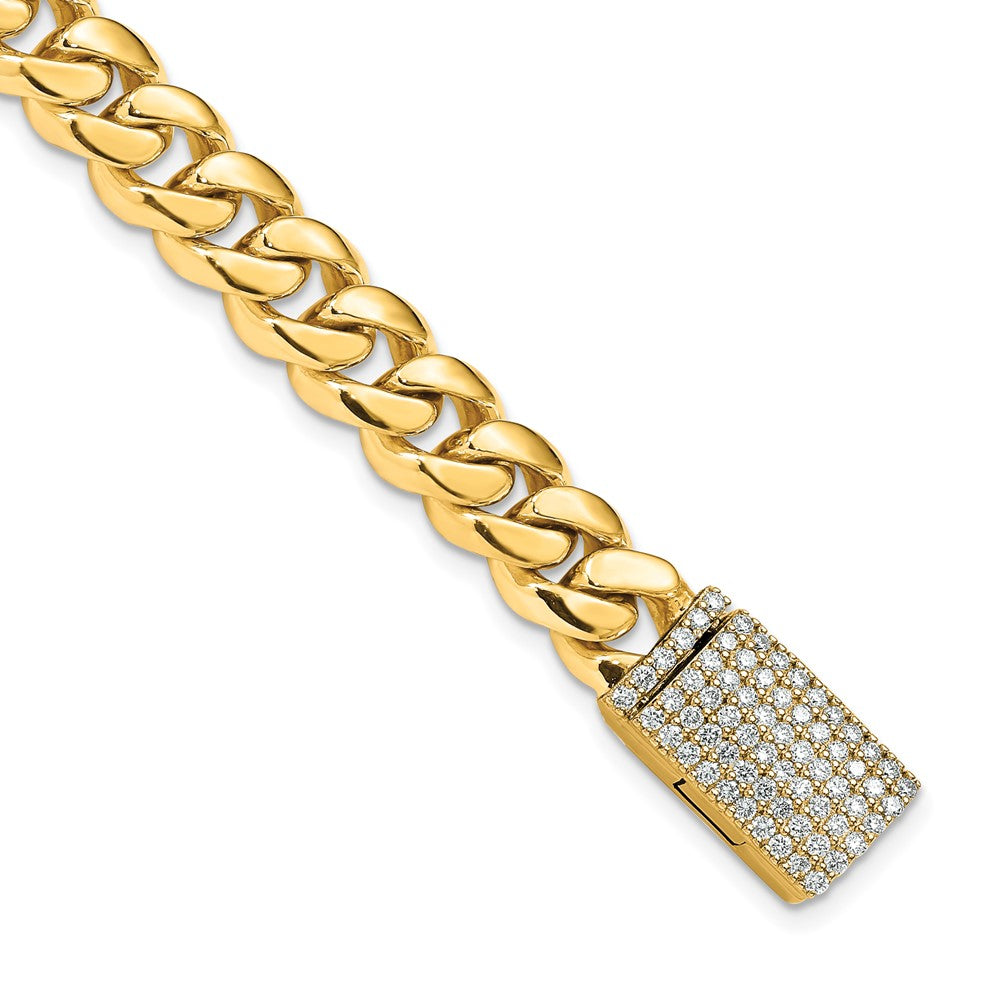 Hand-polished Miami Cuban Link 1.55 carat Diamond Clasp Bracelet - WBC
