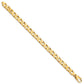 Hand Polished Long Link Half Round Curb with Lobster Clasp Bracelet - WBC
